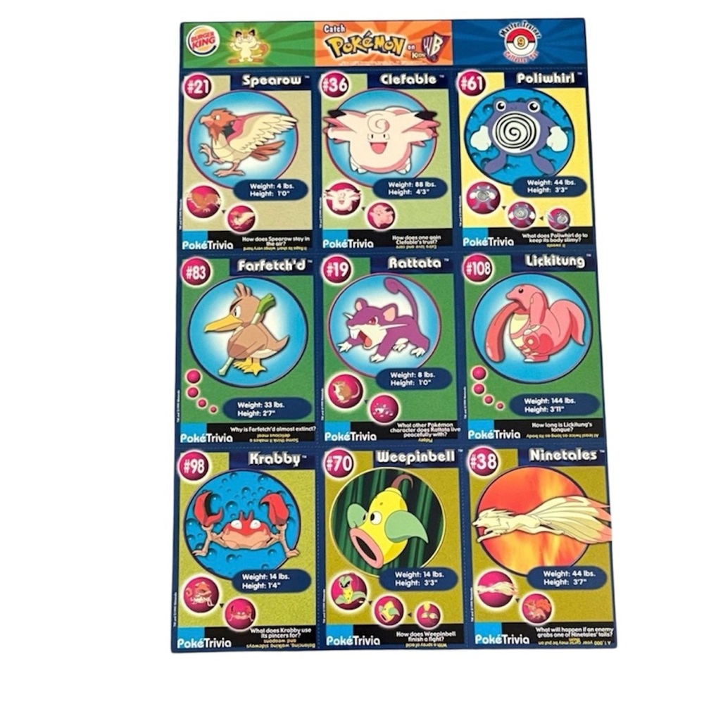 Pokémon Trading Cards Set - Burger King Master Trainer Collection Set